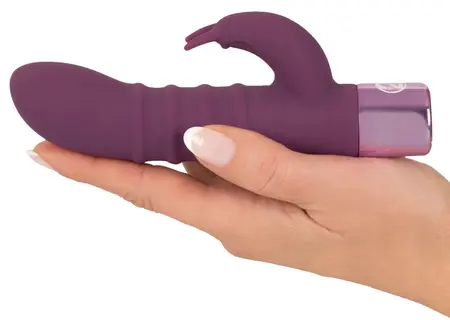 Elegant Series Rabbit Vibe Dvostruko dejstvo silikon vodootporan 16cm Roze