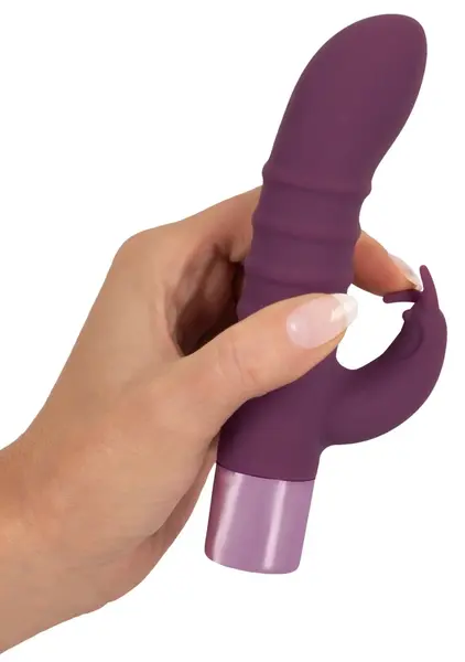 Elegant Series Rabbit Vibe Dvostruko dejstvo silikon vodootporan 16cm Roze