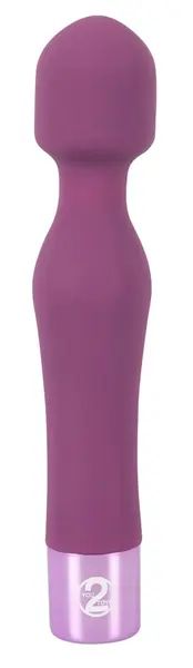 Elegant Series Wand Vibe Compact Rechargeable Massager 18.4cm Purple