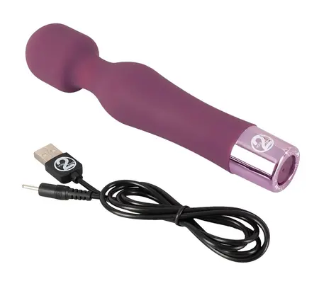 Elegant Series Wand Vibe Compact Rechargeable Massager 18.4cm Purple
