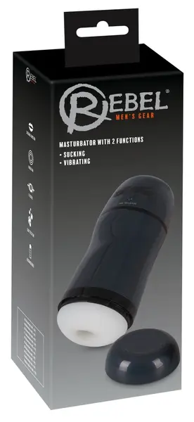 Rebel Intimni uređaj 2-u-1 Usisavanje i vibracija, 21.8 cm, Crna
