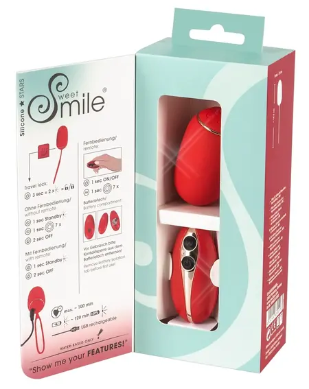 Sweet Smile RC Intimna vibraciona loptica, Silikon, Daljinski, 7 režima, Roze