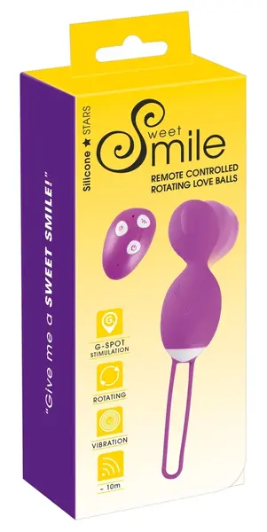 Sweet Smile RC Rotirajuća ljubavna loptica Silikon Roze 16cm