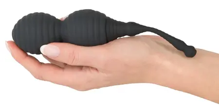 RC+ Inflatable Vibro-Ball Duo Silicone, Remote Control, Black