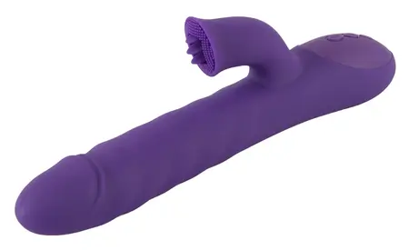 Sweet Smile Potiskujući Rotirajući Intimni Zeka Uređaj Silikon 24.7cm Roze