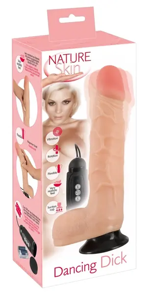 Nature Skin Dancing Intimate Machine Vibrating & Rotating 26cm Beige