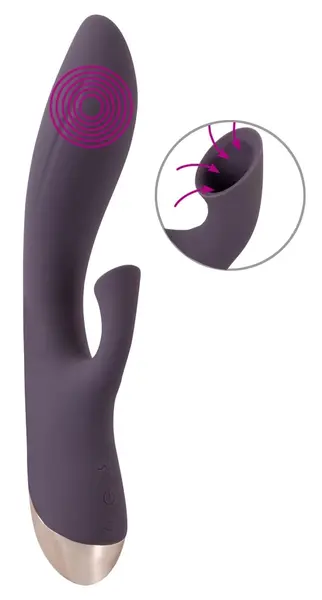 Javida Usisni Vibrator 12-Modni Dvostruki, Silikon, Vodootporan 21.6cm