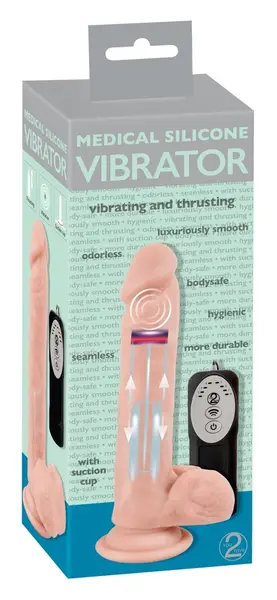 You2Toys Silikonski Potiskujući Intimni Uređaj Daljinski 21cm Usisna Baza