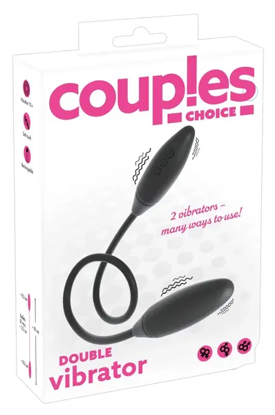 Couples Choice Double Vibrating Flexible Intimate Massager, 65cm, Purple