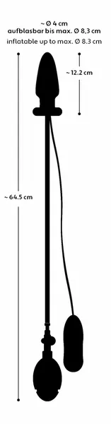 You2Toys Naduvavajući Vibrirajući Čep 7 Modova Crna 12.2cm Silikon