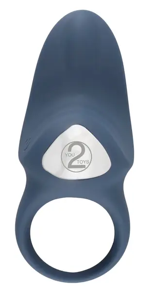 You2Toys Vibrating Ring Rechargeable Silicone Black 10 Modes 10.3cm