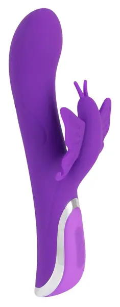 Sweet Smile Rotating Butterfly Rechargeable Intimate Device 23cm Pink