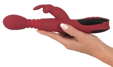 You2Toys Silikonski Zec Intimna Masina Crveno-Crna 10 Rezima 26.5cm