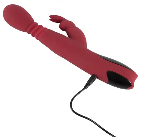 You2Toys Silikonski Zec Intimna Masina Crveno-Crna 10 Rezima 26.5cm