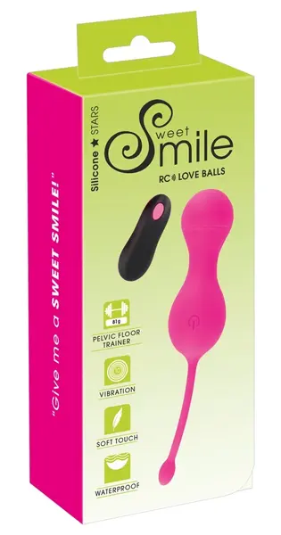 Sweet Smile RC Dvostruki Sistem Loptice Silikon Punjiv Roze 16.4cm