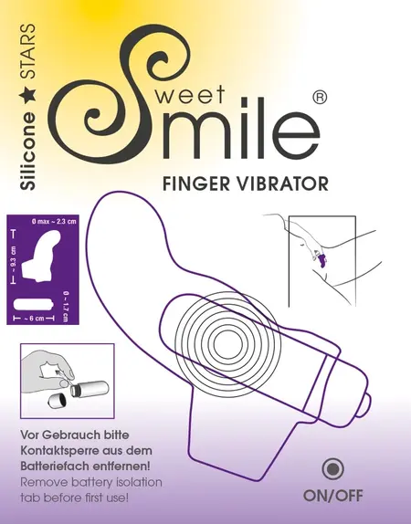 Sweet Smile Finger Model Intimni Maser Ljubičasti Silikon 9.3 cm