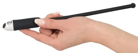 You2Toys Silikonski Uretralni Trener Ekstra Dugačak Crni 27 cm Vibrirajući