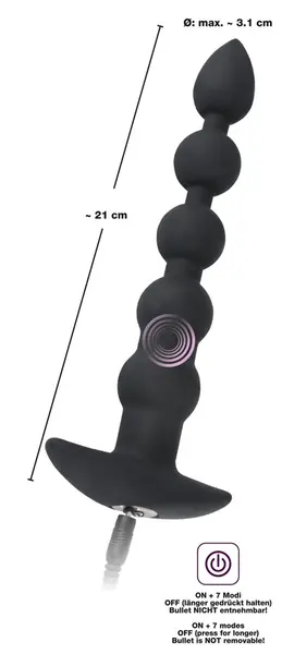 Black Velvets Bea 7-Modni Intimni Sistem Kuglica, Silikon, Punjiv