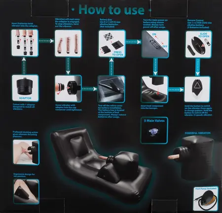 Dark Magic Inflatable Bed Set with Adjustable Motion & Remote Control