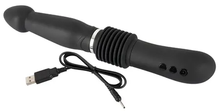 You2Toys Push It Rechargeable Intimate Thrusting Black Device 30cm