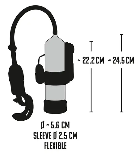 MrBoner Power Pump Vibrating Cylinder with Adjustable Vacuum 24.5 cm