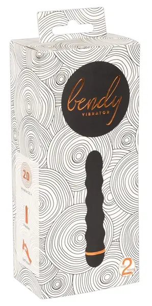 You2Toys Bendy Wavy Flexible Vibrator Black 17 cm Silicone