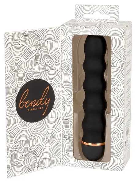 You2Toys Bendy Wavy Flexible Vibrator Black 17 cm Silicone