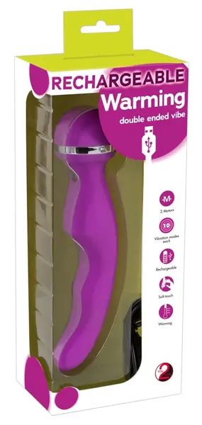 You2Toys Warming Double-Ended Flexible Vibe Pink 22.2cm USB Rechargeable