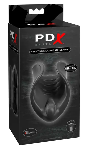 PDX Elite Vibrirajući Silikonski Rukav Crni 8 cm – Fleksibilni Model za Stimulaciju