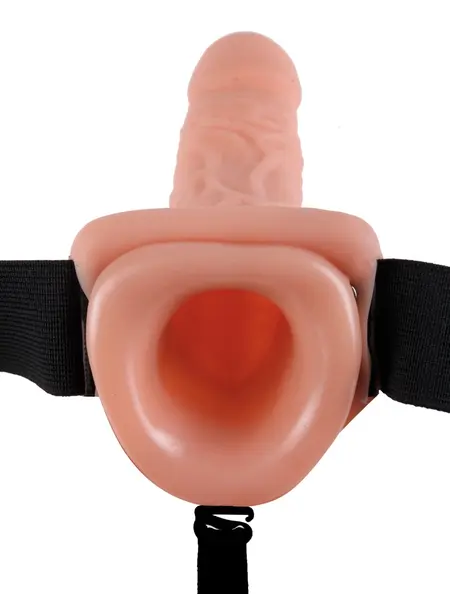 Fetish Fantasy Vibrirajući Strap-On Sistem 29 cm Bež Podesivi Pojas
