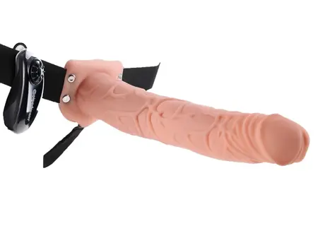 Fetish Fantasy Vibrirajući Strap-On Sistem 29 cm Bež Podesivi Pojas