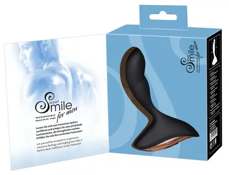 Sweet Smile Rechargeable Prostate Massager Black 12.6cm Silicone