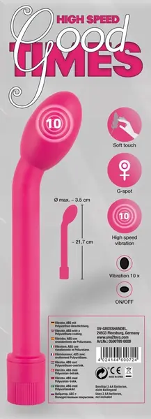 You2Toys High Speed Good Times Vibrator Pink 21.7 cm ABS Coated