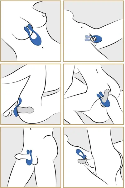 BeauMents Doppio Blue - Multifunctional Rechargeable Couple’s Device