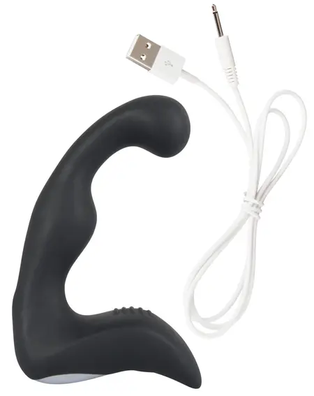 Rebel Prostate Plug Punjivi Fleksibilni Maser Crni 14.6 cm