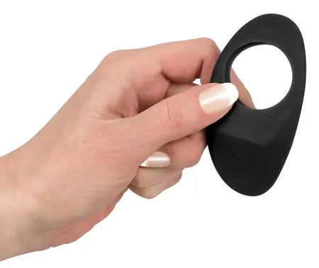 Lust Black Vibrating Intimate Ring Silicone USB Rechargeable 9 cm