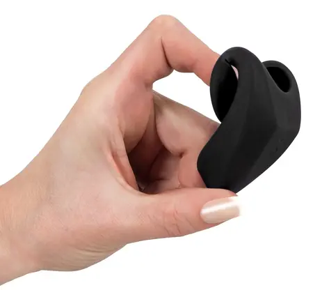 Lust Black Vibrating Intimate Ring Silicone USB Rechargeable 9 cm