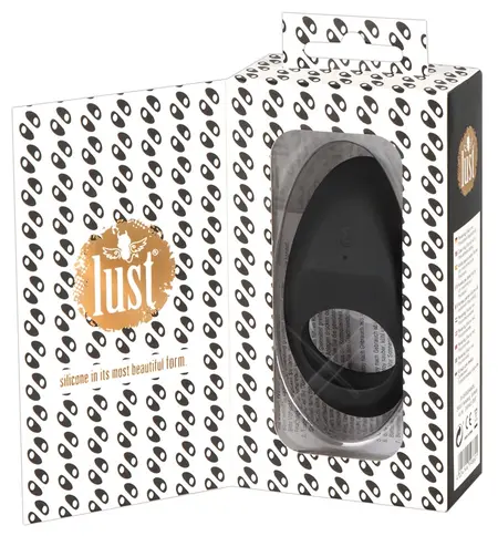 Lust Black Vibrating Intimate Ring Silicone USB Rechargeable 9 cm