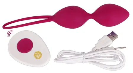 Lust Love Balls Berry - Rechargeable Silicone Intimate Trainer, 10 Modes