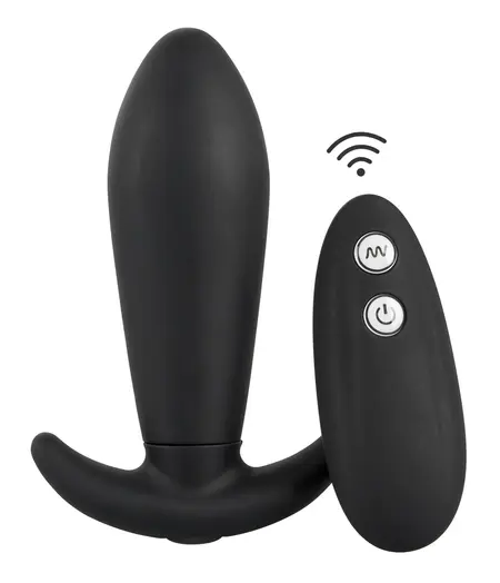 You2Toys Black RC Vibro Plug - Remote-Controlled Silicone Plug 12cm