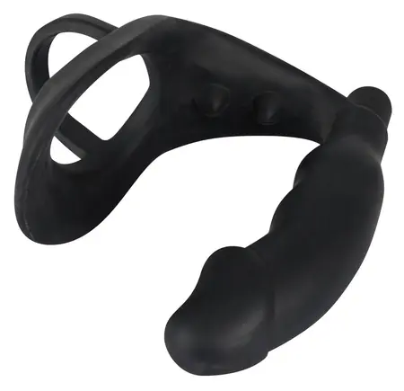 You2Toys Vibrirajući Silikonski Čep i Prsten Set, Crni, 11.2 cm