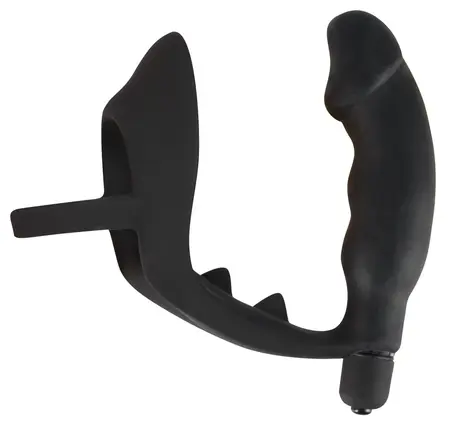 You2Toys Vibrirajući Silikonski Čep i Prsten Set, Crni, 11.2 cm