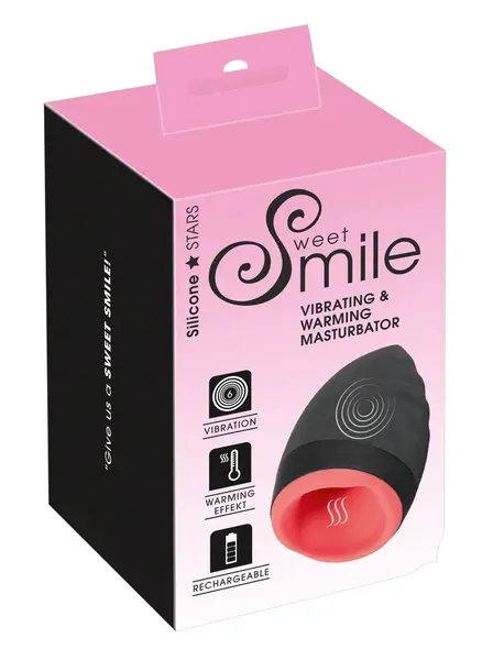 Sweet Smile Intimate Warming Device Black/Pink 13cm Silicone USB