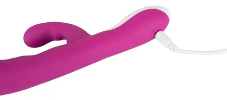 Javida Heating Vibe Intimni Maser sa Dva Motora, Ljubičasta, 22 cm