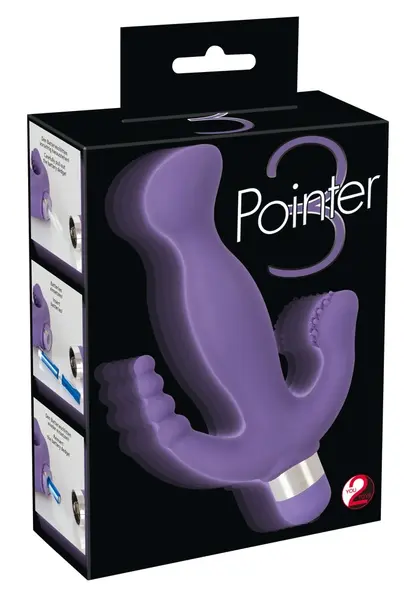 You2Toys 3 Pointer Multi-Zone Vibrating Device Purple 20.5cm