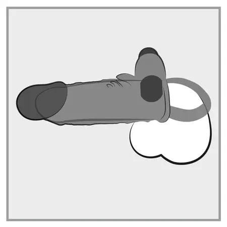 Rebel Extension Slim Fit Intimate Extension with Vibro System 16cm Transparent