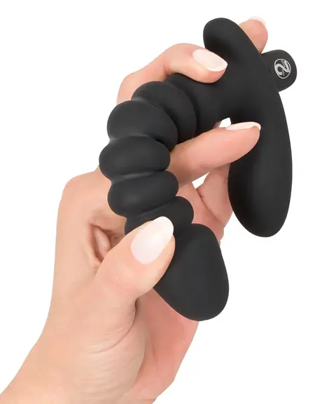 Black Velvets Dvostruki Intimni Uređaj Silikon 17cm Crna
