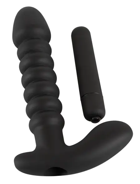 Black Velvets Dvostruki Intimni Uređaj Silikon 17cm Crna