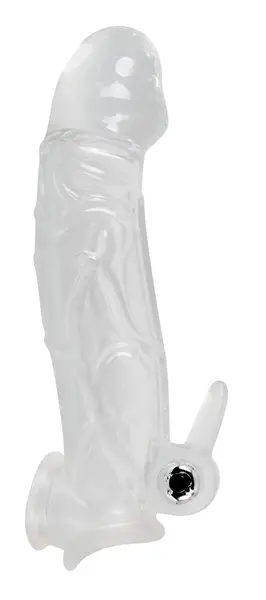 Chrystal Skin Extension Sleeve VI Providna TPE 23cm sa Mini Vibratorom