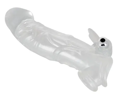 Chrystal Skin Extension Sleeve VI Providna TPE 23cm sa Mini Vibratorom